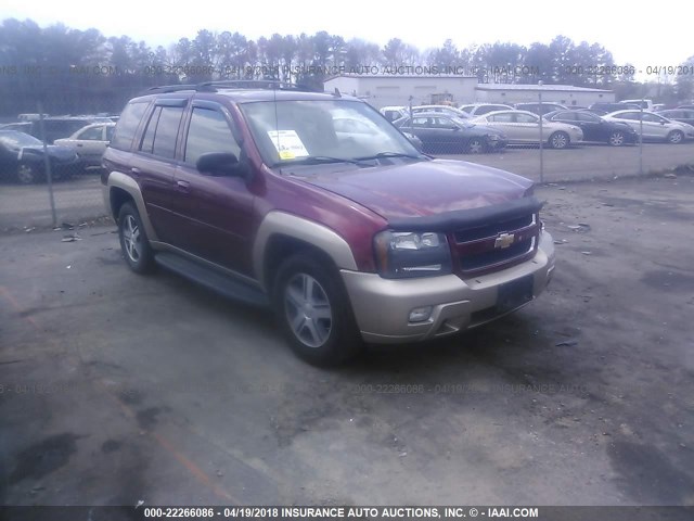 1GNDT13S172175701 - 2007 CHEVROLET TRAILBLAZER LS/LT RED photo 1