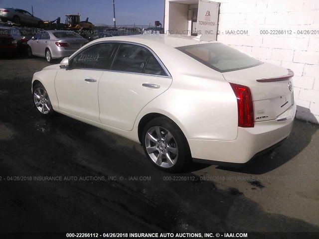 1G6AH5RX1E0188662 - 2014 CADILLAC ATS LUXURY WHITE photo 3