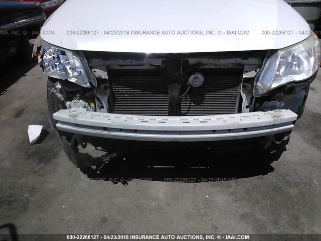 JF2SH6BC1AH916704 - 2010 SUBARU FORESTER XS WHITE photo 6