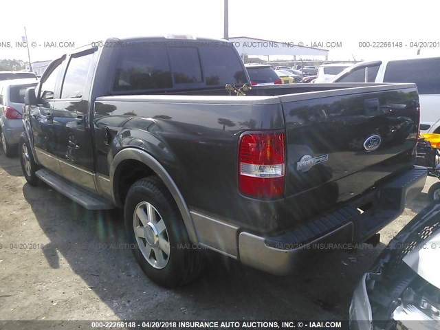 1FTPW12535KE93776 - 2005 FORD F150 SUPERCREW GRAY photo 3