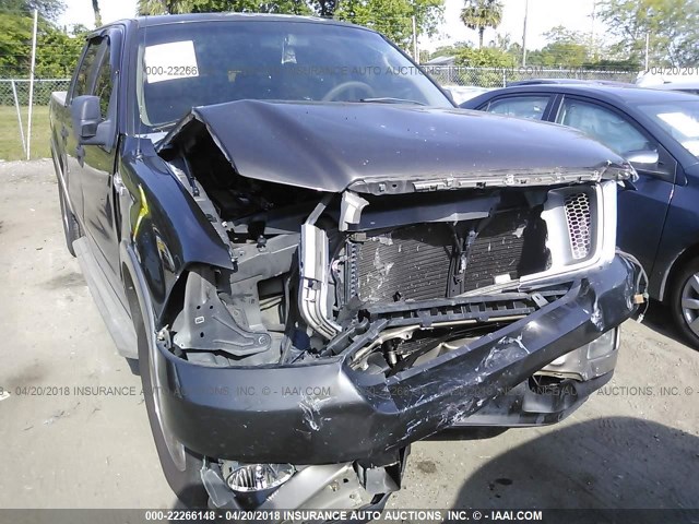 1FTPW12535KE93776 - 2005 FORD F150 SUPERCREW GRAY photo 6