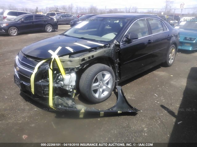 1G1ZB5E09CF290305 - 2012 CHEVROLET MALIBU LS BLACK photo 2