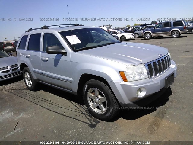 1J4HR58N55C575247 - 2005 JEEP GRAND CHEROKEE LIMITED SILVER photo 1