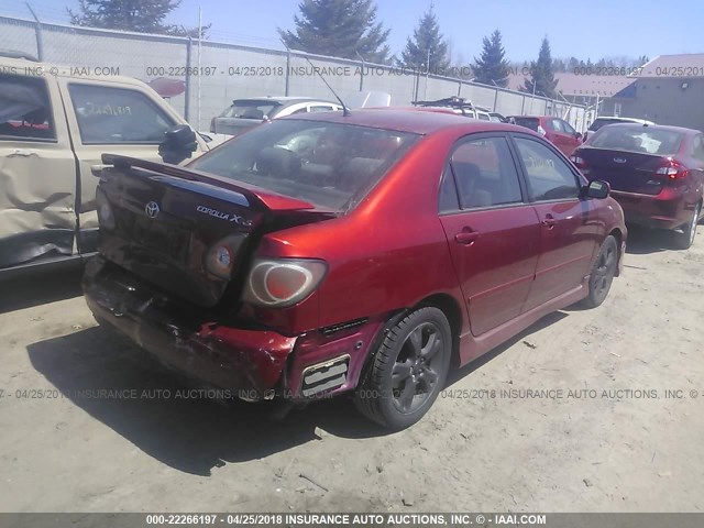 2T1BY32EX5C354875 - 2005 TOYOTA COROLLA XRS RED photo 4