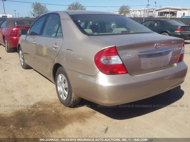 4T1BE32K93U736440 - 2003 TOYOTA CAMRY LE/XLE/SE BROWN photo 3