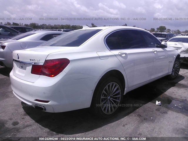 WBAKB4C5XCC575546 - 2012 BMW 740 LI WHITE photo 4