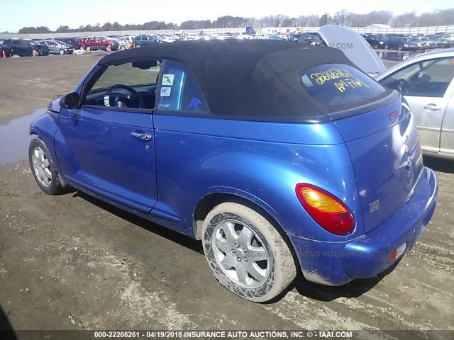 3C3EY55E75T336954 - 2005 CHRYSLER PT CRUISER TOURING BLUE photo 3