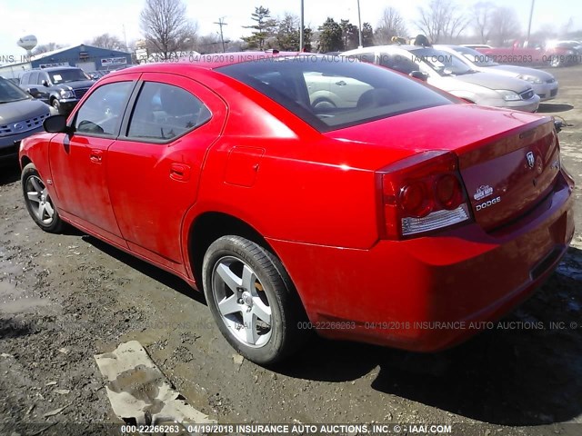 2B3KA33V99H555120 - 2009 DODGE CHARGER SXT RED photo 3