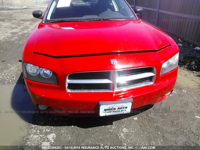 2B3KA33V99H555120 - 2009 DODGE CHARGER SXT RED photo 6