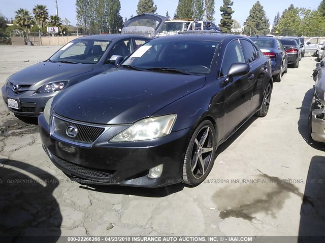 JTHBK262475030525 - 2007 LEXUS IS 250 GRAY photo 2