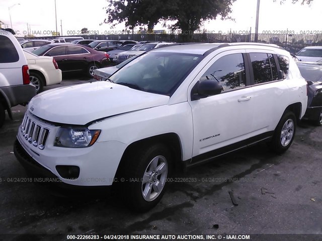 1C4NJCBB4GD792921 - 2016 JEEP COMPASS SPORT WHITE photo 2