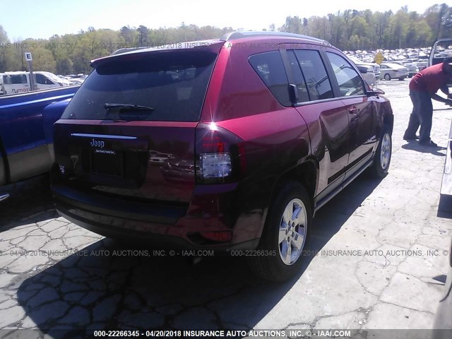 1C4NJCBA1FD138139 - 2015 JEEP COMPASS SPORT RED photo 4