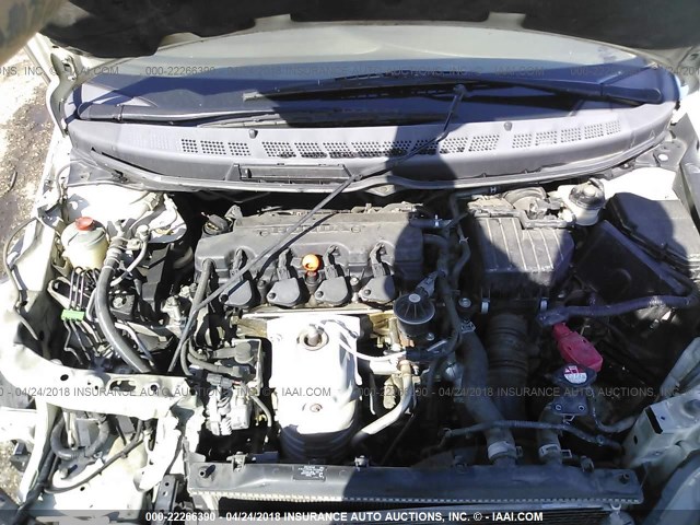 1HGFA16918L098941 - 2008 HONDA CIVIC EXL WHITE photo 10