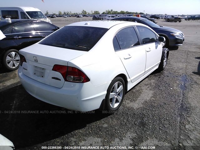 1HGFA16918L098941 - 2008 HONDA CIVIC EXL WHITE photo 4