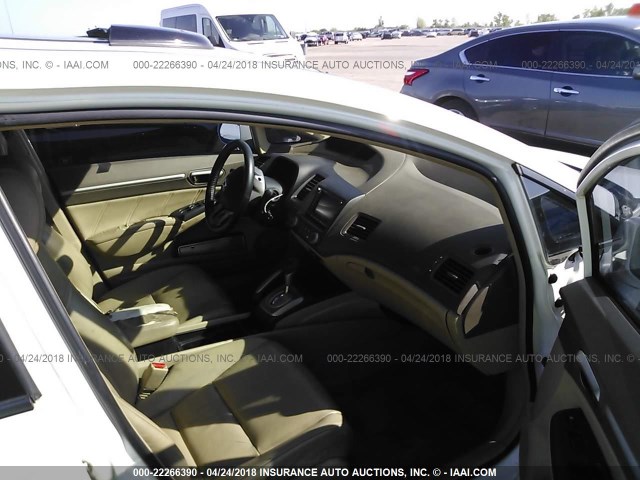 1HGFA16918L098941 - 2008 HONDA CIVIC EXL WHITE photo 5