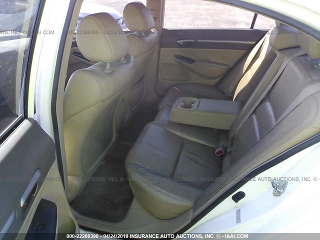 1HGFA16918L098941 - 2008 HONDA CIVIC EXL WHITE photo 8