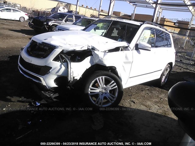 WDCGG8JB0DG052941 - 2013 MERCEDES-BENZ GLK 350 4MATIC WHITE photo 2