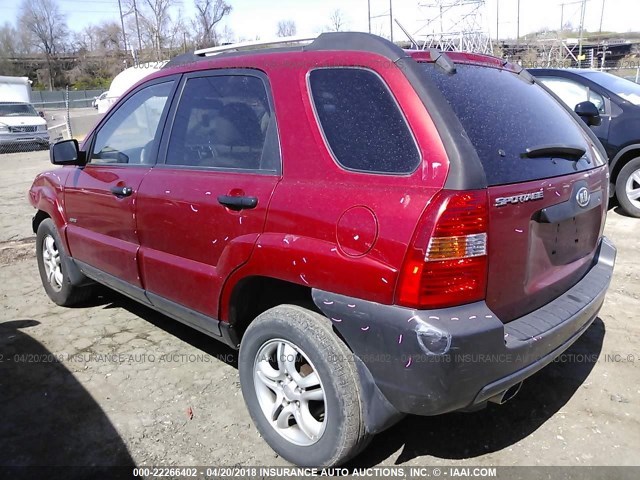 KNDJE723557095272 - 2005 KIA NEW SPORTAGE  RED photo 3