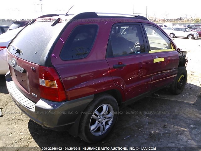 KNDJE723557095272 - 2005 KIA NEW SPORTAGE  RED photo 4