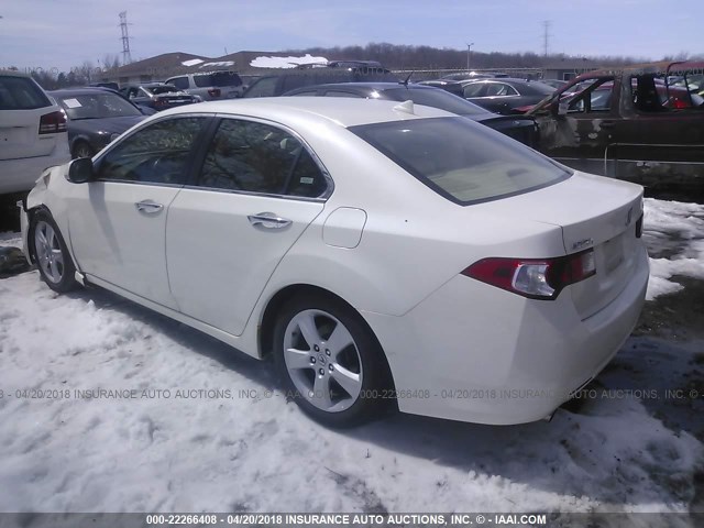 JH4CU26669C019039 - 2009 ACURA TSX WHITE photo 3