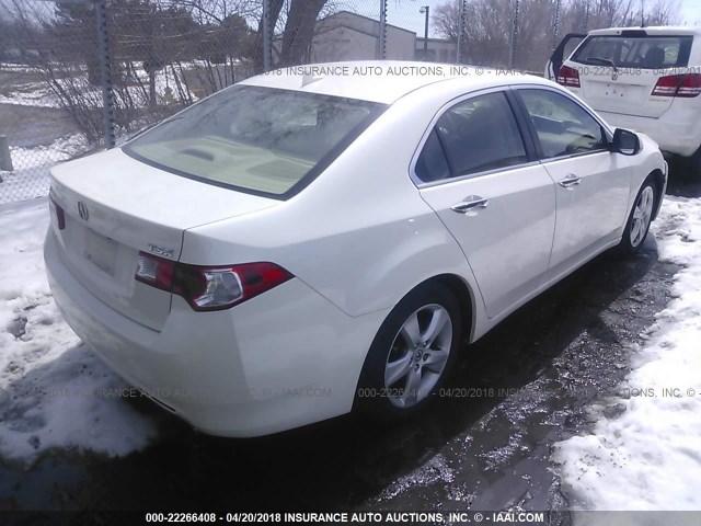 JH4CU26669C019039 - 2009 ACURA TSX WHITE photo 4