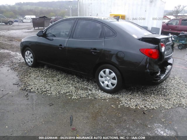 KMHDU46D09U658605 - 2009 HYUNDAI ELANTRA GLS/SE BLACK photo 3