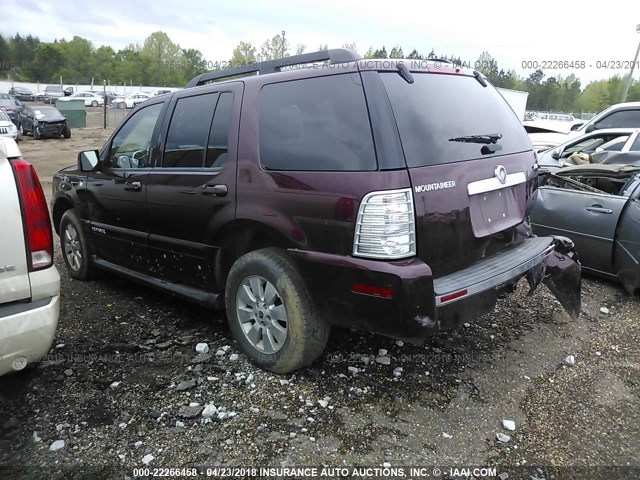 4M2EU47E08UJ11469 - 2008 MERCURY MOUNTAINEER LUXURY BURGUNDY photo 3