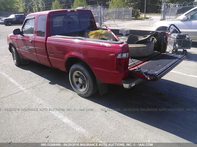 1FTYR44V03PA20718 - 2003 FORD RANGER SUPER CAB RED photo 3