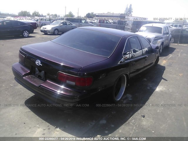 1G1BL52P6SR152735 - 1995 CHEVROLET IMPALA SS CLASSIC/SS MAROON photo 4