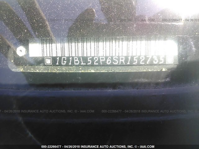 1G1BL52P6SR152735 - 1995 CHEVROLET IMPALA SS CLASSIC/SS MAROON photo 9