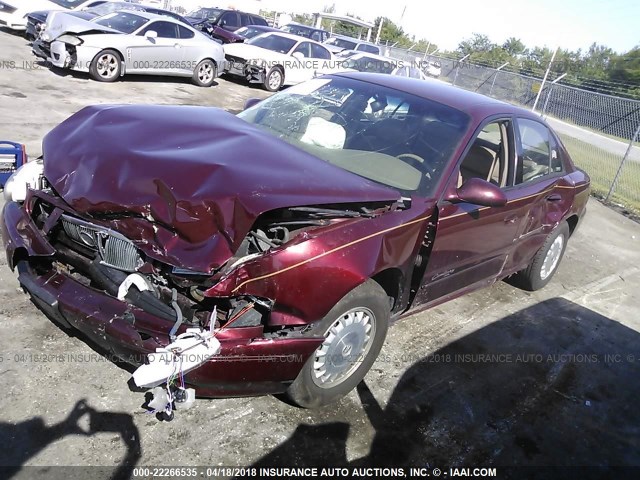 2G4WY55J211177975 - 2001 BUICK CENTURY LIMITED MAROON photo 2