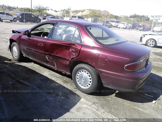 2G4WY55J211177975 - 2001 BUICK CENTURY LIMITED MAROON photo 3