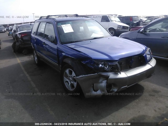 JF1SG65644H762054 - 2004 SUBARU FORESTER 2.5XS BLUE photo 1