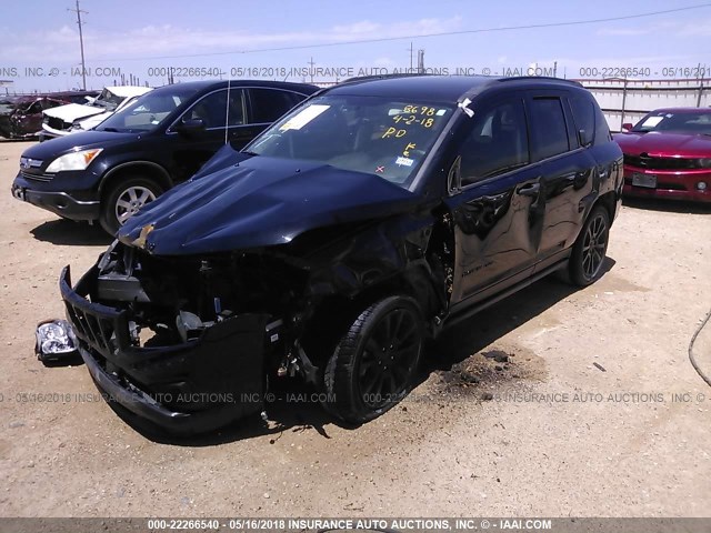 1C4NJCBAXFD398698 - 2015 JEEP COMPASS SPORT BLACK photo 2