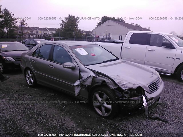 WDBRF40J74F511969 - 2004 MERCEDES-BENZ C 230K SPORT SEDAN TAN photo 1