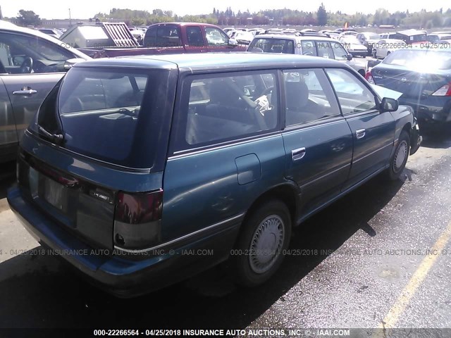 4S3BJ6332R7952985 - 1994 SUBARU LEGACY L/L ALPINE BLUE photo 4