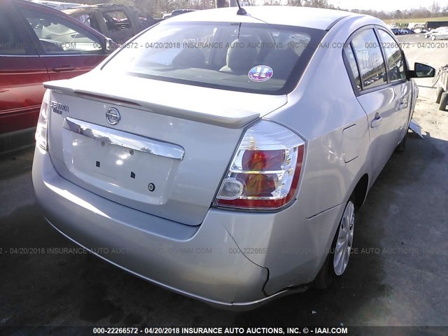 3N1AB6AP6BL624651 - 2011 NISSAN SENTRA 2.0/2.0S/SR/2.0SL SILVER photo 4