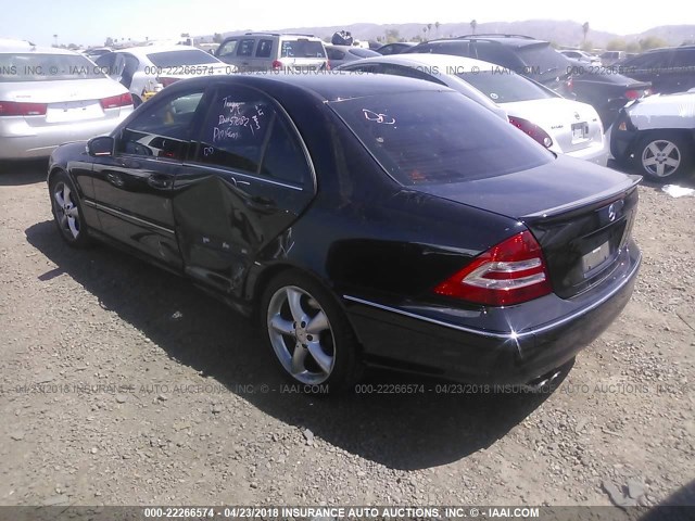 WDBRF52H07F931738 - 2007 MERCEDES-BENZ C 230 Dark Blue photo 3