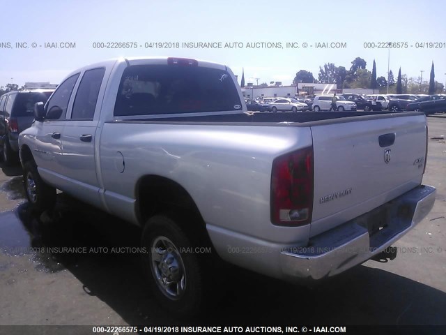 3D7KS28C05G721652 - 2005 DODGE RAM 2500 ST/SLT SILVER photo 3