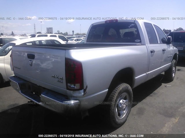 3D7KS28C05G721652 - 2005 DODGE RAM 2500 ST/SLT 银色 照片 4