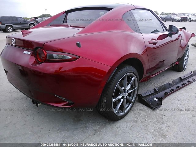 JM1NDAM73J0203554 - 2018 MAZDA MX-5 MIATA GRAND TOURING RED photo 4