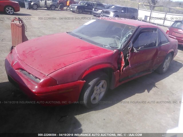 1G2WJ12M7SF305206 - 1995 PONTIAC GRAND PRIX SE RED photo 2