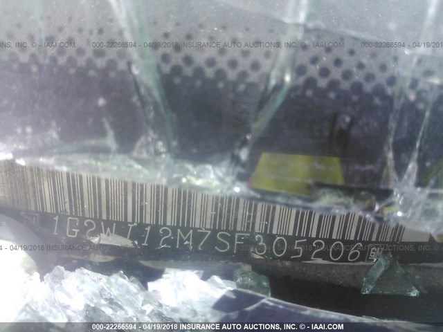 1G2WJ12M7SF305206 - 1995 PONTIAC GRAND PRIX SE 红色 照片 9