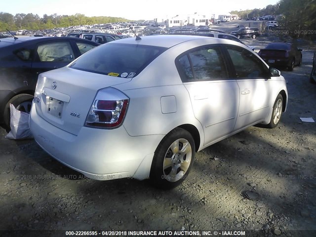 3N1AB61E67L706871 - 2007 NISSAN SENTRA 2.0/2.0S/2.0SL WHITE photo 4