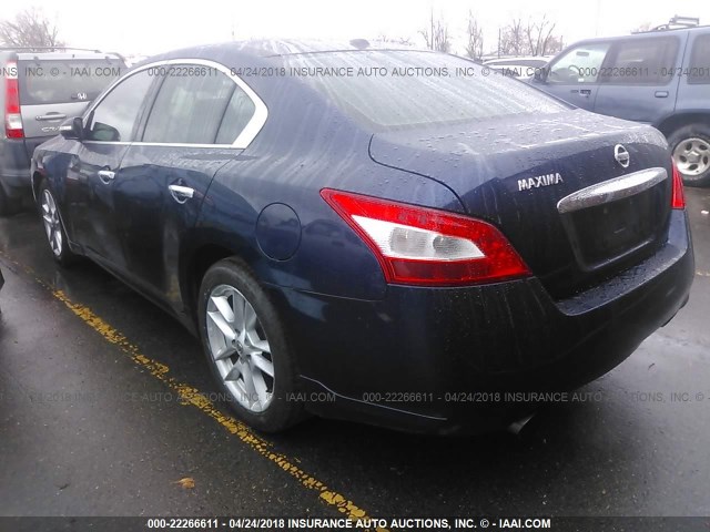 1N4AA51E19C830500 - 2009 NISSAN MAXIMA S/SV BLUE photo 3