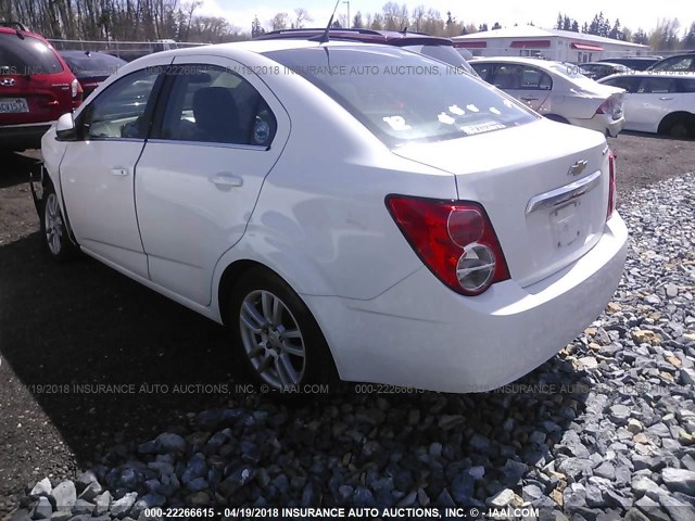 1G1JC5SH7C4162595 - 2012 CHEVROLET SONIC LT WHITE photo 3