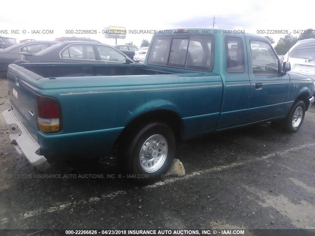 1FTCR14A8RTA56307 - 1994 FORD RANGER SUPER CAB GREEN photo 4