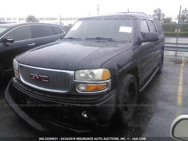 1GKFK66U12J224848 - 2002 GMC DENALI XL K1500 BLACK photo 2