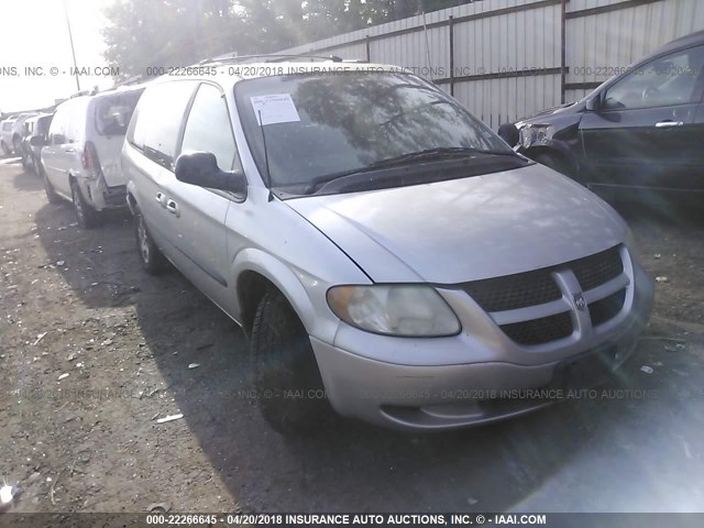 2B8GP74L32R680679 - 2002 DODGE GRAND CARAVAN EX BLUE photo 1