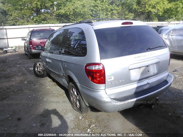 2B8GP74L32R680679 - 2002 DODGE GRAND CARAVAN EX BLUE photo 3